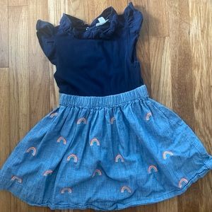 Crew Cuts J. Crew Rainbow Chambray dress